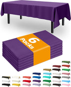 Thanksgiving Tablecloths 6 Pack, 54 X 108 Inch, Pumpkin Harvest