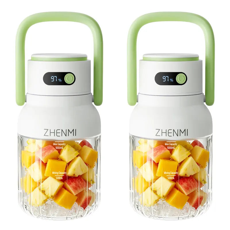 The Thoughtful Gift for Holidays & Birthday: ZHENMI Cordless Blender, 33Oz Bpa-Free, Perfect for Making Two-Serving Smoothies, Crushes Ice, USB Rechargeable – for a Fresh & Healthy Start as a Couple. Share Healthy Moments Together! Outdoor