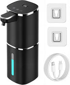 Automatic Liquid Soap Dispenser Touchless, USB Rechargeable Smart Hand Soap Dispenser, 9-Level Adjustable, Physical Button Operation, 13.5Oz/400Ml Wall Mounted for Bathroom Kitchen Dish Soap