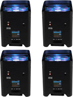 Rechargeable Wireless Stage Light, 6X18W Par Can Lights, 4 Pack