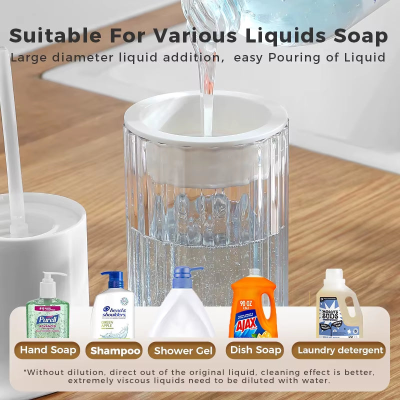 Kitchen 300Ml Automatic Liquid Soap Dispenser USB Rechargeable Touchless Hand High Capacity Detergent Bathroom Dispenser