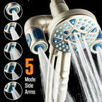 Polaris 208-Mode High Pressure Shower Head Combo with Hydro Arms