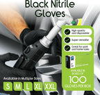 Black Nitrile Disposable Gloves | 4.5 Nitrile Disposable Safety Medical Cooking Cleaning Gloves