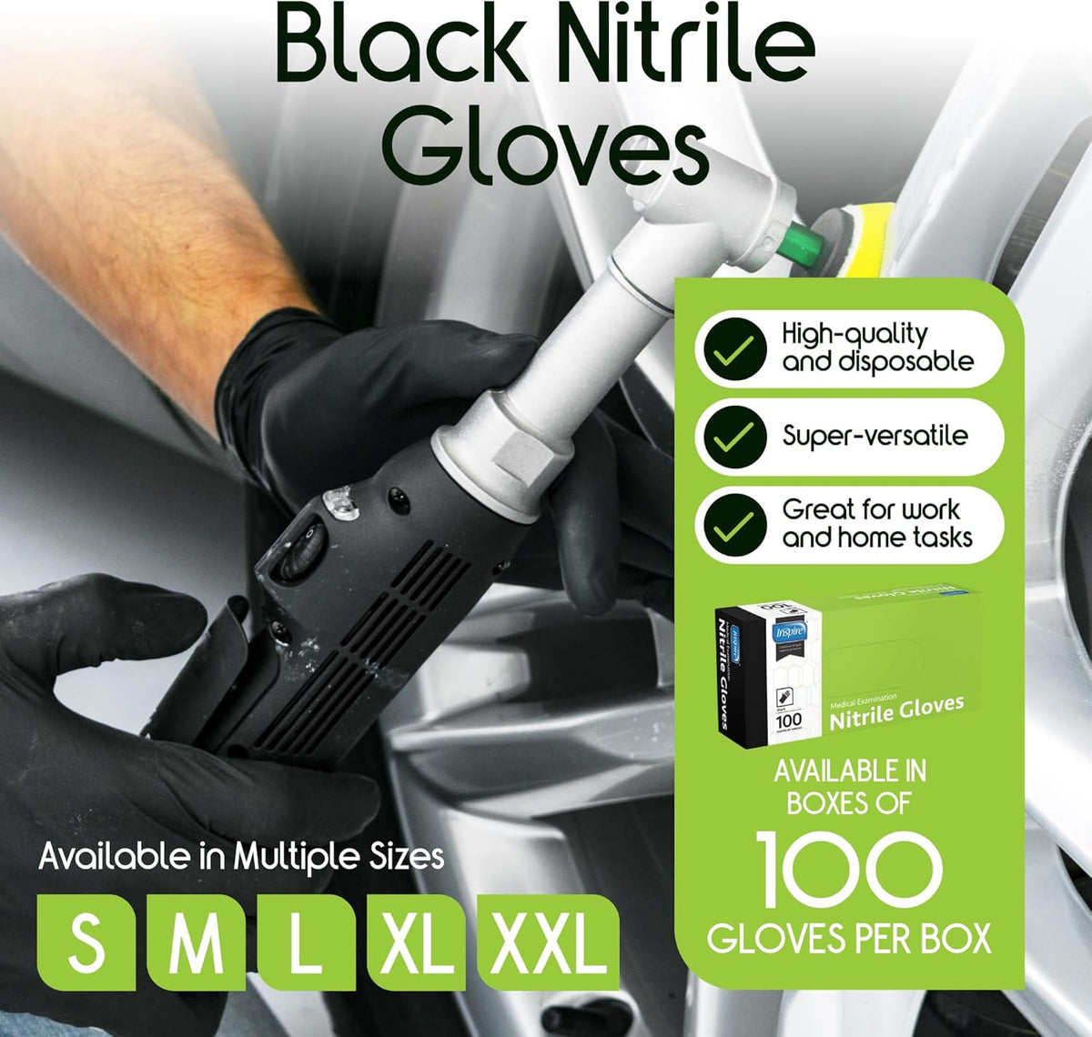 Black Nitrile Disposable Gloves | 4.5 Nitrile Disposable Safety Medical Cooking Cleaning Gloves
