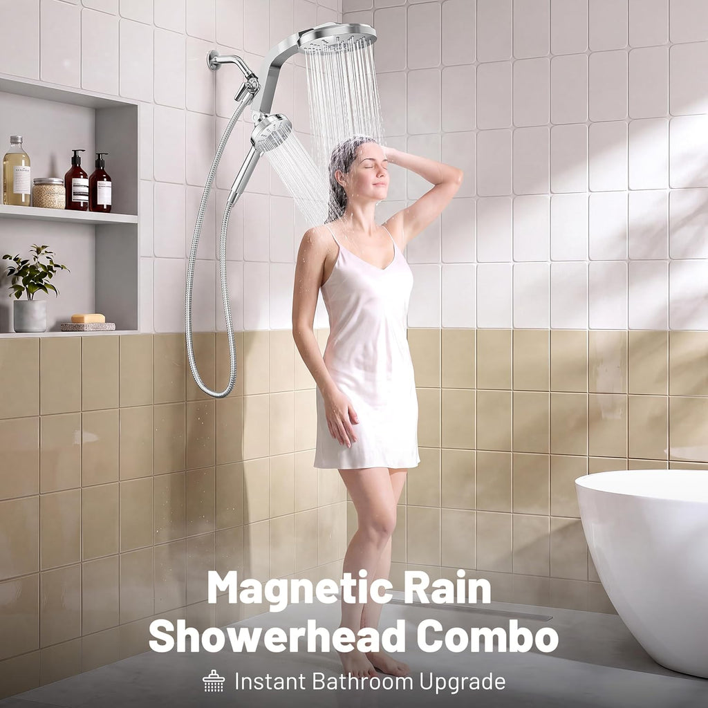 Rain Shower Head with Handheld Spray Combo, 2026 Magnetic Shower Head