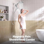 Rain Shower Head with Handheld Spray Combo, 2026 Magnetic Shower Head