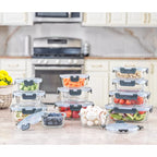 Joyful by Joyjolt 24 Piece Glass Storage Containers with Leakproof Lids Set