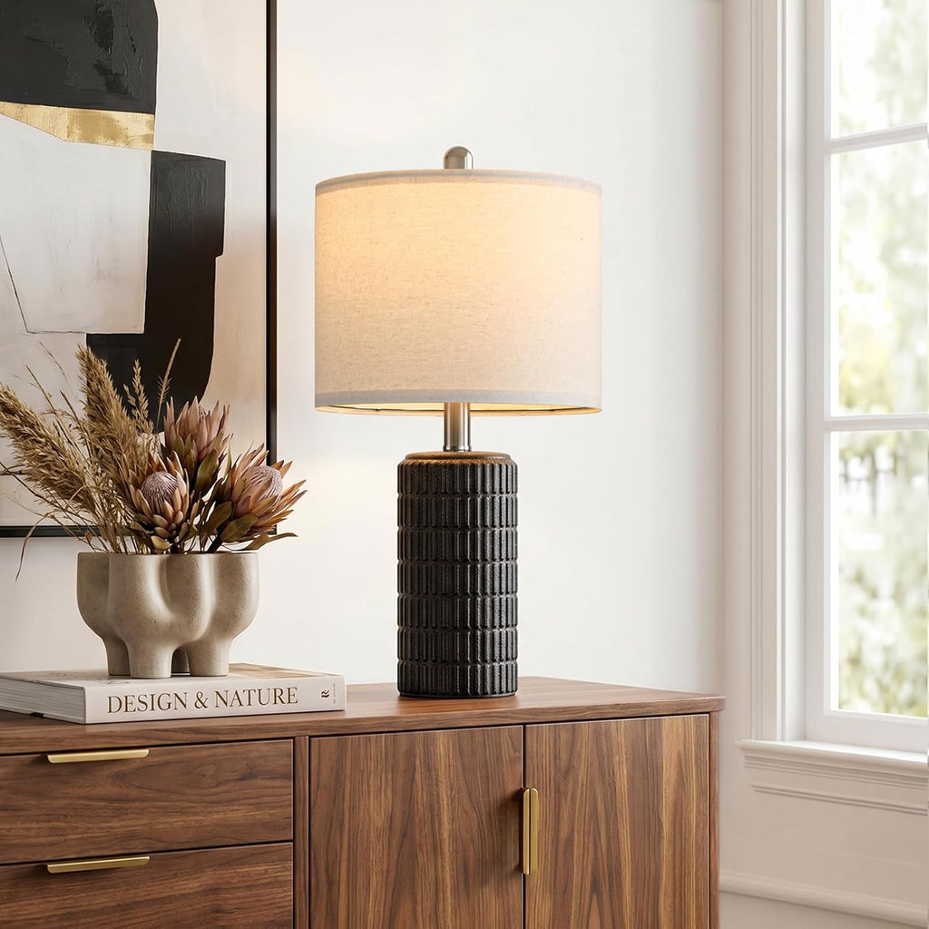 21'' Green Table Lamp with Gift Box, Small for Bedroom, Modern Design