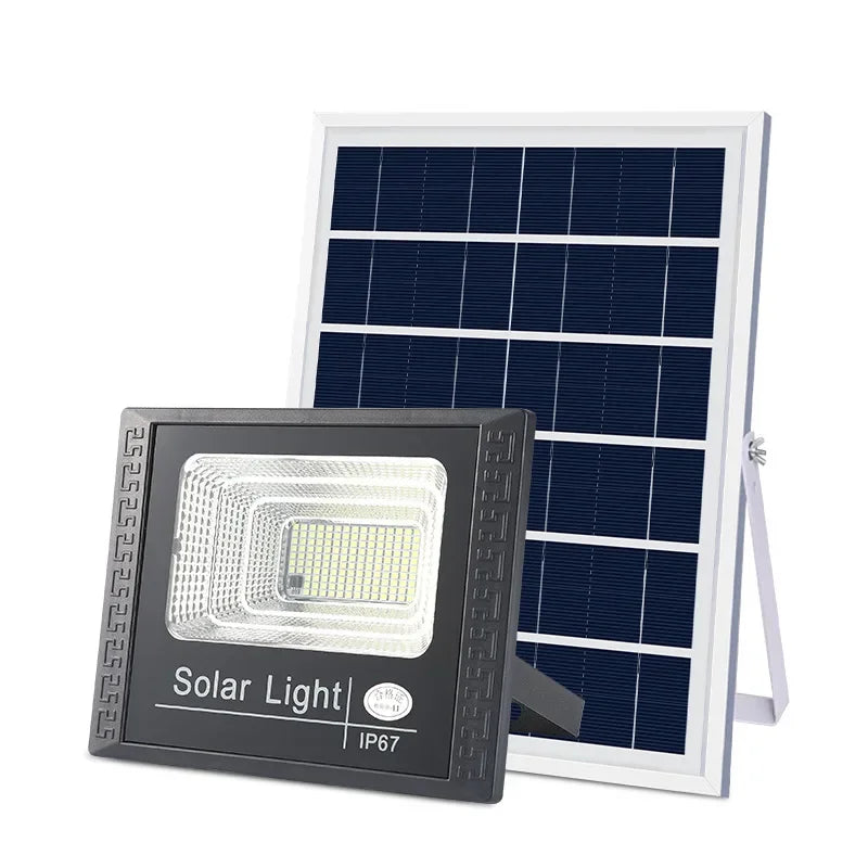 JVEE 30W 1000Mah Solar Flood Lights Remote Control Powered Spotlight Outdoor Waterproof IP67 Villa Street Lamp Adjustable Angle