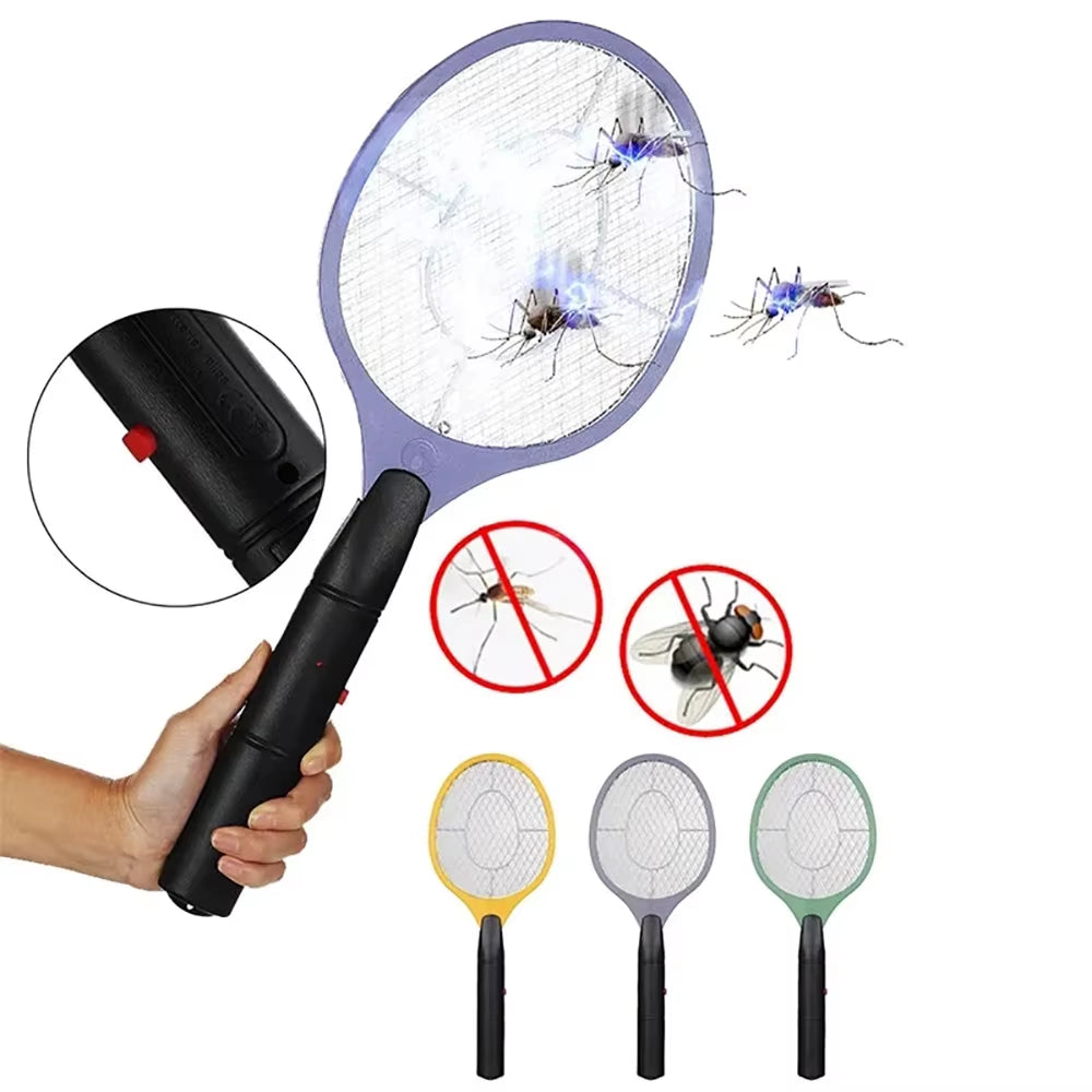 Electric Fly Insect Bug Zapper Bat Handheld Insect Fly Swatter Racket Portable Mosquitos Killer Pest Control for Bedroom Insects