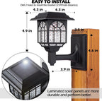 Illuminate Your Outdoors with Solar Fence Lights - 2 Pack of Waterproof LED Lanterns for Garden, Patio, and Yard