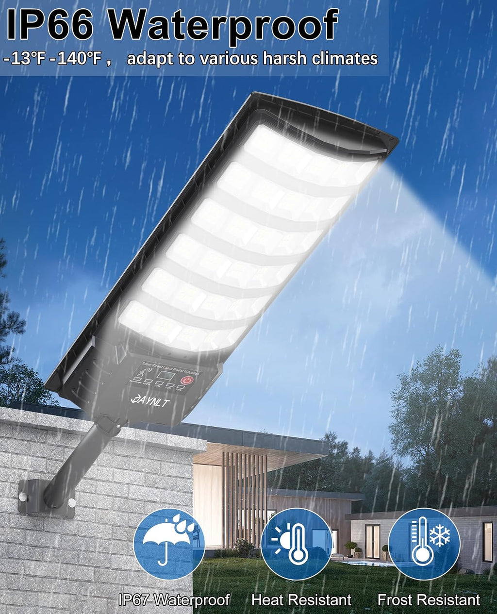 Solar Street Lights, Solar Security Flood Lights, 2 Pack