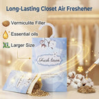 Closet Air Freshener with Hanging Retractable Hook, 12 Fresh Linen Sachets