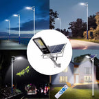 200W Powerful Solar Light Outdoor Solar Street Light 6000Mah Waterproof Automatic Dusk to Dawn Street Light for Garage Garden