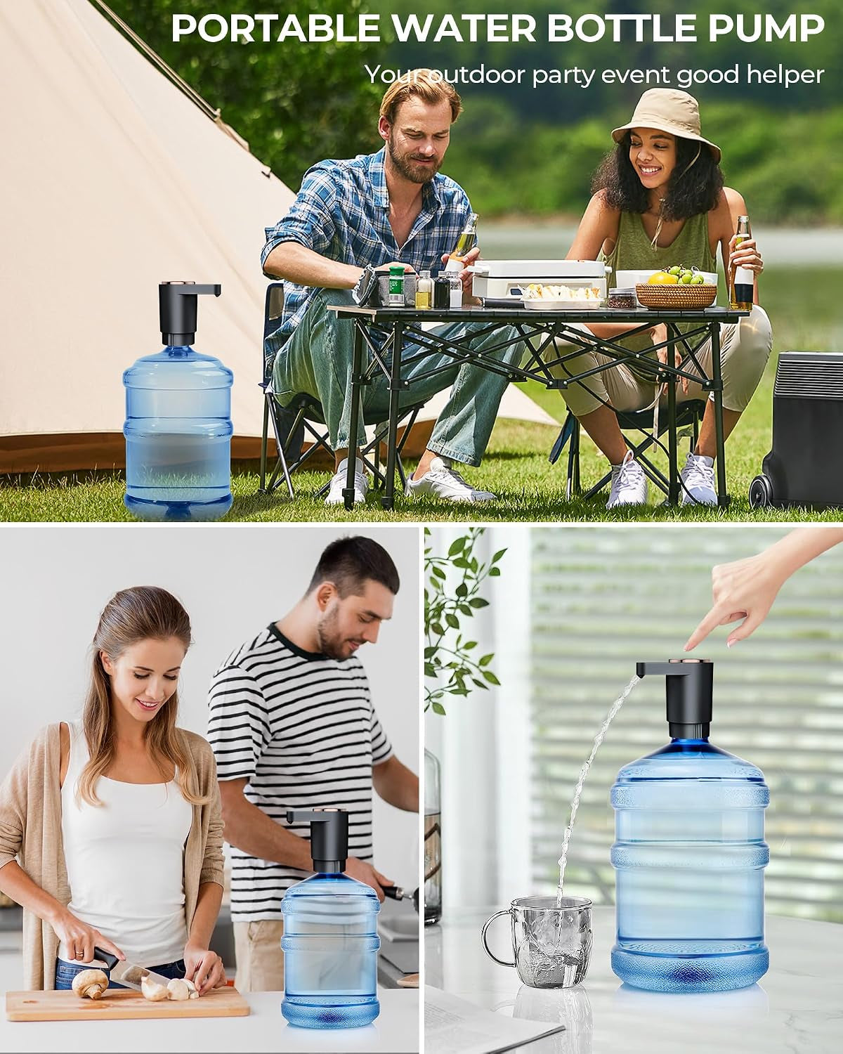 Electric Water Bottle Pump, Water Dispenser for 5 Gallon Bottles