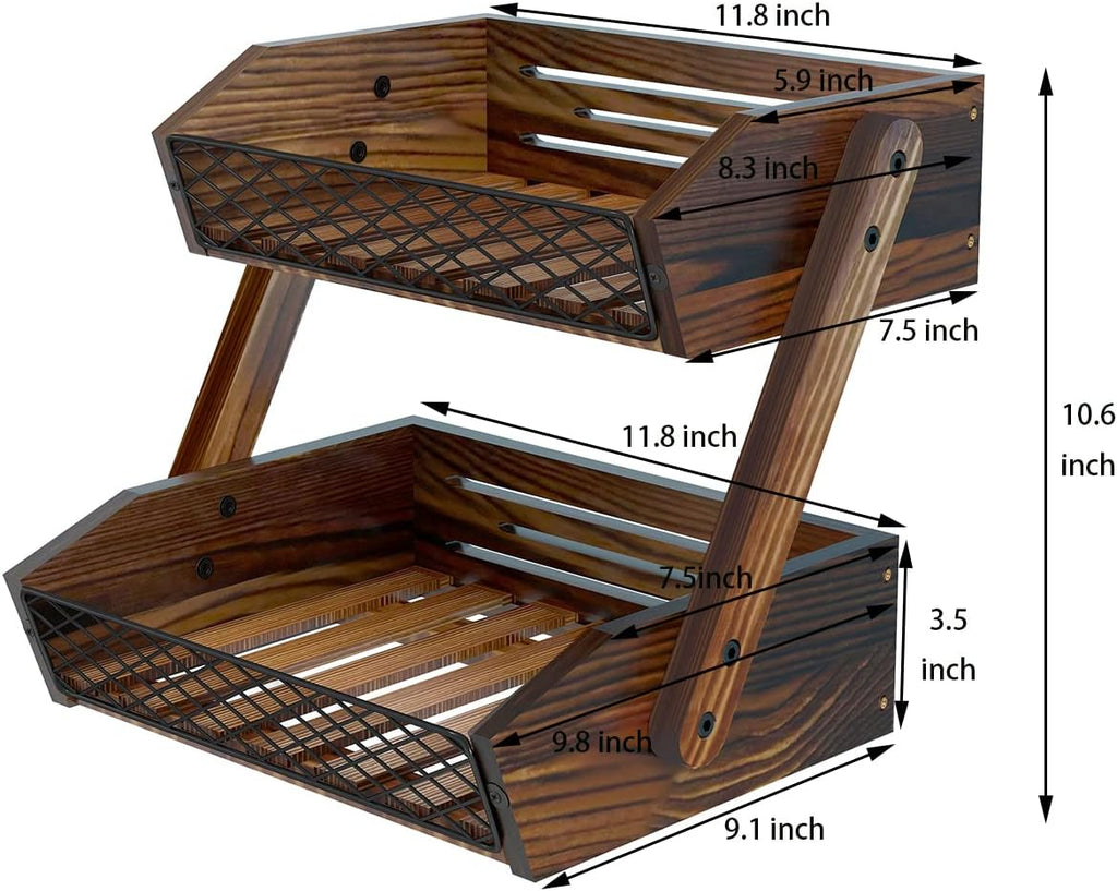 Fruit Basket for Kitchen Counter Organizer,Fruit Bowl Stand Storage