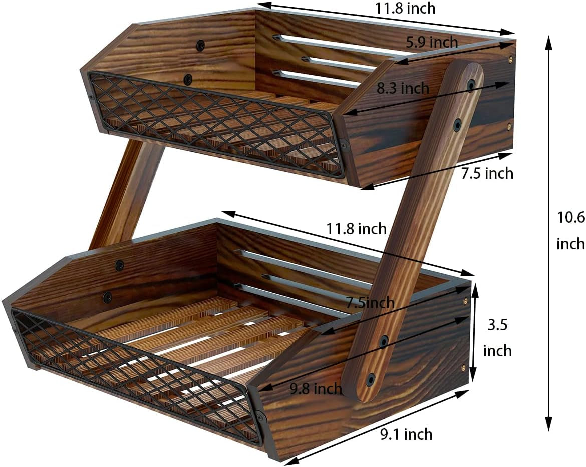 Fruit Basket for Kitchen Counter Organizer,Fruit Bowl Stand Storage
