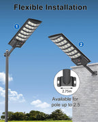 Solar Street Lights, Solar Security Flood Lights, 2 Pack