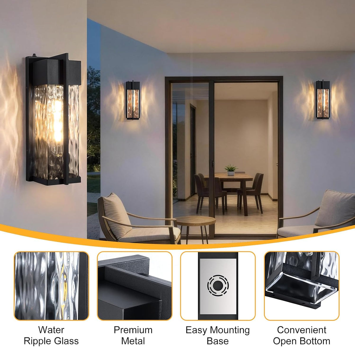 18IN Exterior Lighting Fixtures, Dusk to Dawn Outdoor Lighting