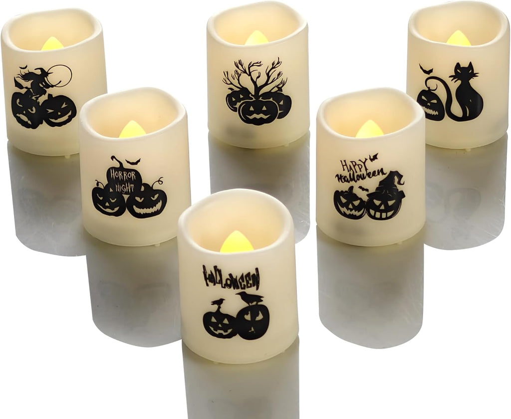 Battery Operated Flameless LED Votive Candles Warm White Light 6 Pack