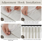 Pinch Pleated Linen Curtains 90 Inches Long Semi Sheer 2 Panels Natural
