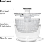 OXO Good Grips 6.22 Qt Salad Spinner, Vegetable Washer with Bowl & Strainer