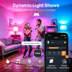 Smart Light Bulbs, Work with Alexa, Google Home, Aidot