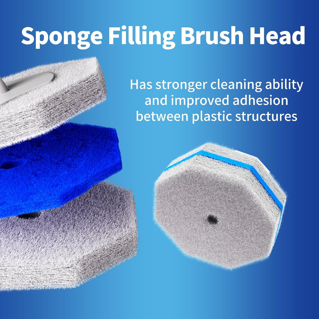 Disposable Toilet Brush Cleaning System, Two Sets of Wands and 60P Refills Pads Replacement Heads, Wall Mounted Toliet Stick Starter Kit Bathroom Maintenance, Toilet Bowl Cleaner Holder