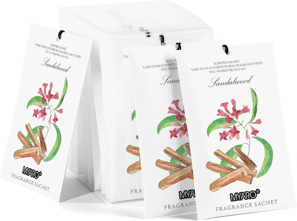 12 Pack Fresh Linen Scented Sachets, Closet Deodorizer Car Freshener