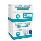 Sensitive Skin Clean Towels® XL, Ultra-Soft Disposable Face Dry Wipes Infused with Aloe & Glycerin, XL - 1 Pack (50 Count)
