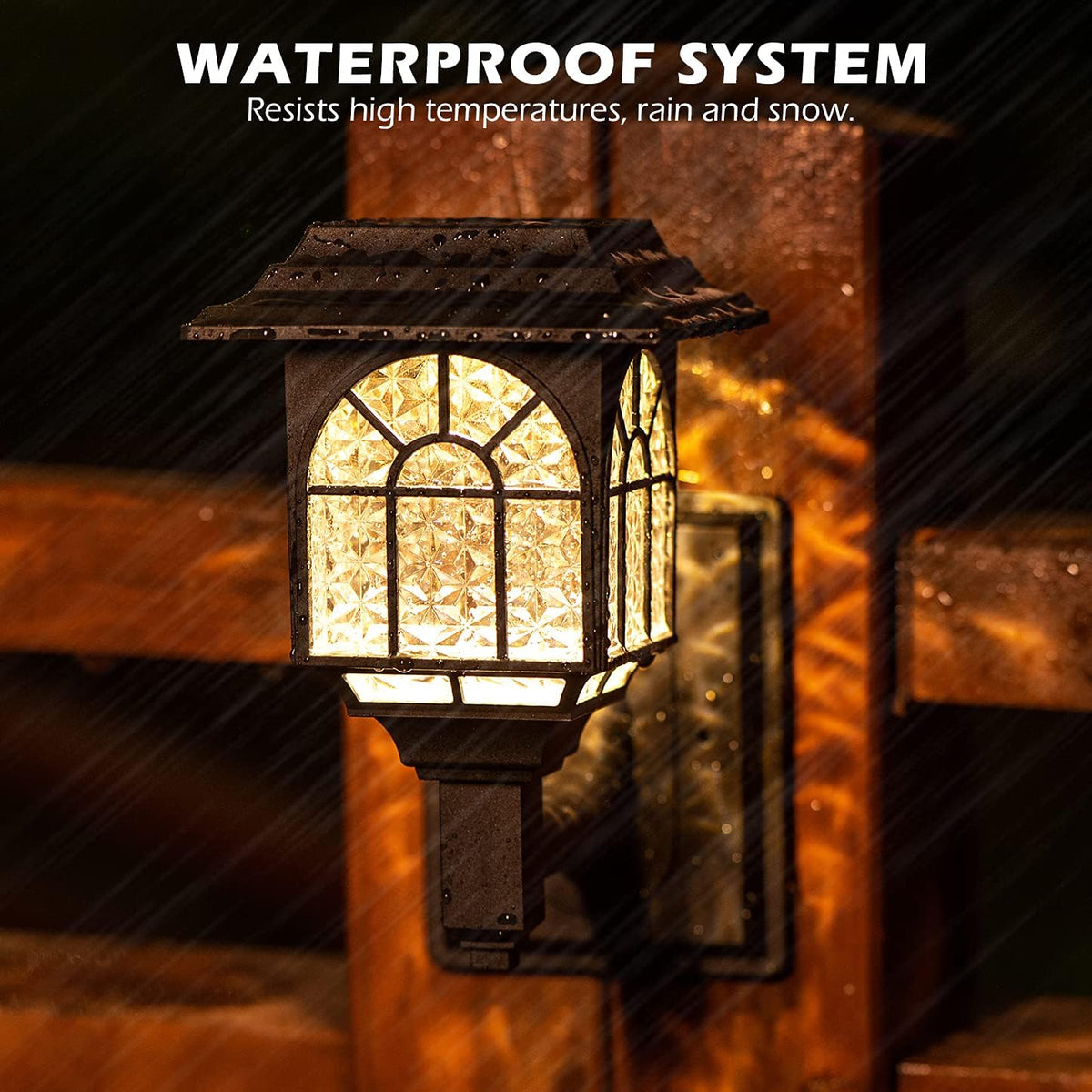 Illuminate Your Outdoors with Solar Fence Lights - 2 Pack of Waterproof LED Lanterns for Garden, Patio, and Yard
