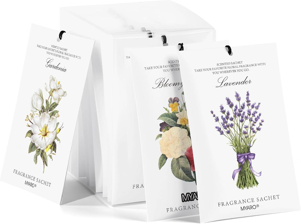 12 Pack Fresh Linen Scented Sachets, Closet Deodorizer Car Freshener
