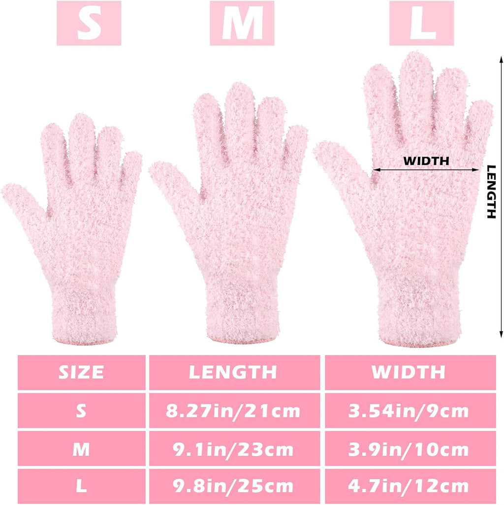 3 Pairs Microfiber Dusting Gloves for Plants Leaf, Medium