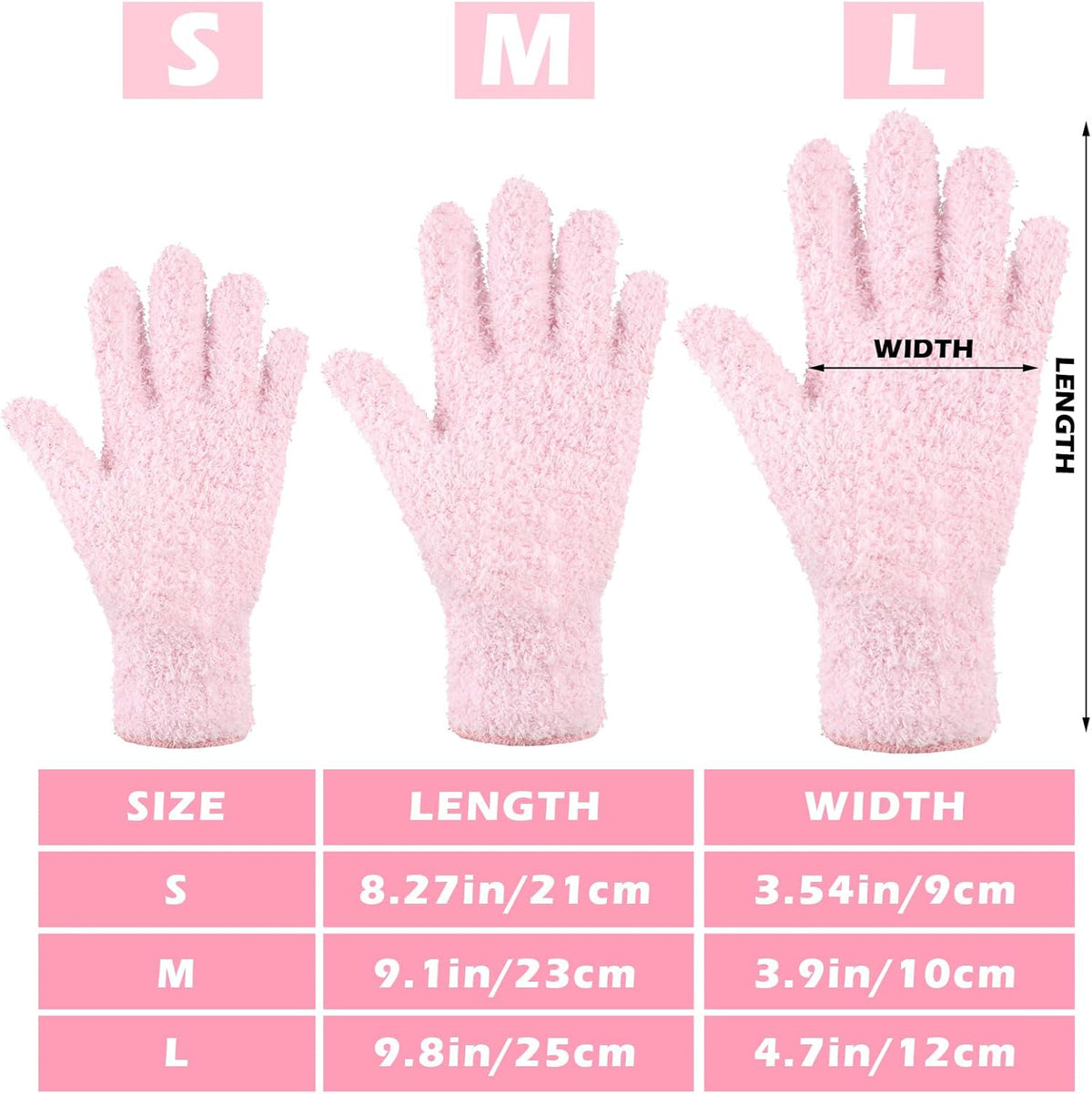 3 Pairs Microfiber Dusting Gloves for Plants Leaf, Medium