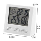 LED Thermometer Thermo-Hygrometer Multifunction Electronic Clock Temperature Humidity Meter Weather Station for Home with Alarm