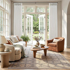 Pinch Pleated Linen Curtains 90 Inches Long Semi Sheer 2 Panels Natural