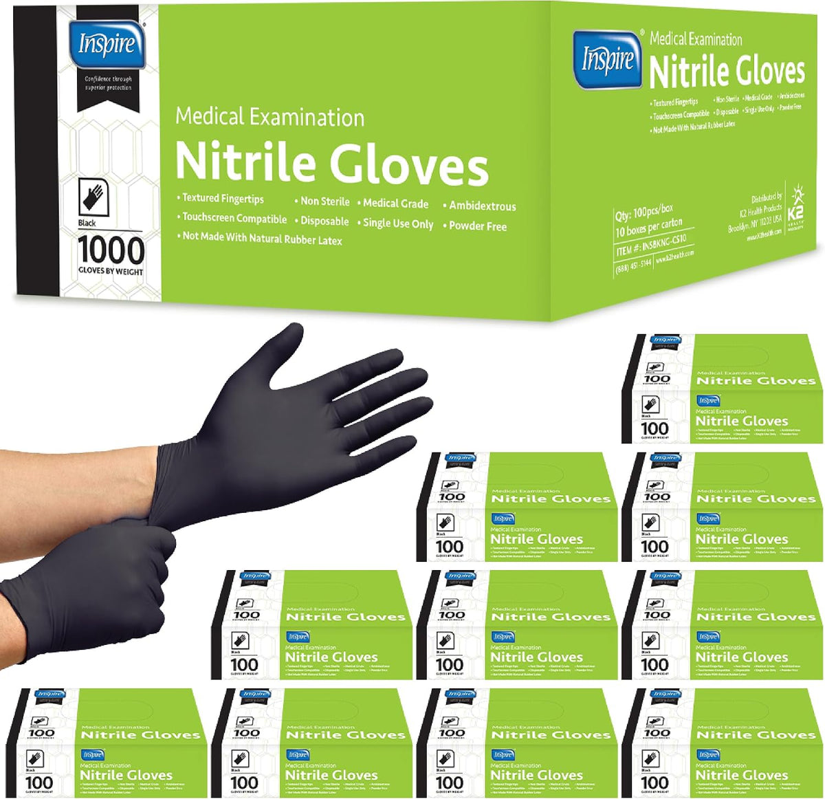 Black Nitrile Disposable Gloves | 4.5 Nitrile Disposable Safety Medical Cooking Cleaning Gloves