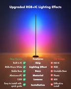 Corner Floor Lamp, Smart RGB LED Corner Lamps for Living Room