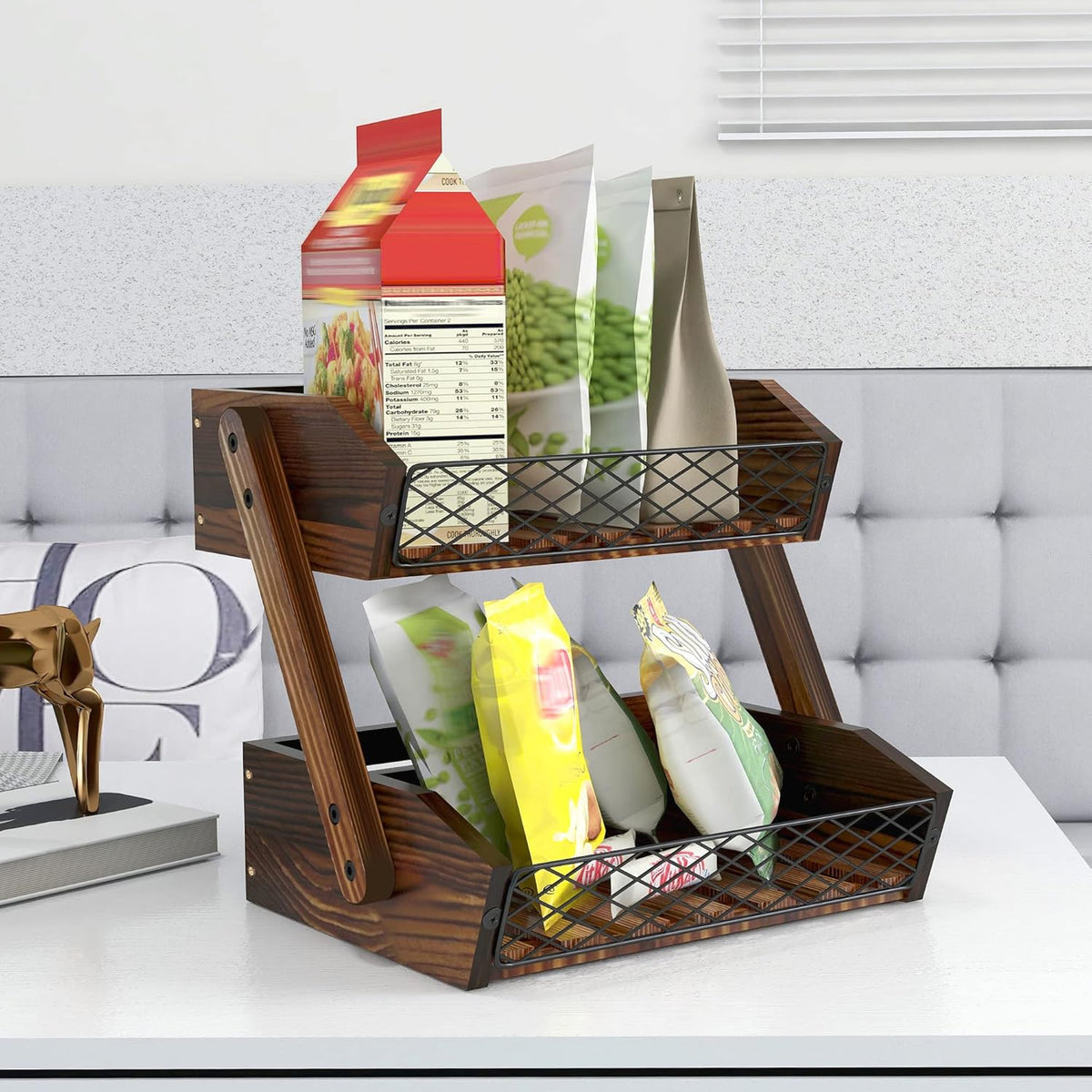 Fruit Basket for Kitchen Counter Organizer,Fruit Bowl Stand Storage