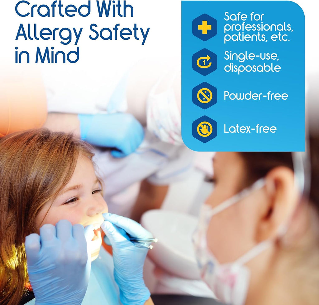 Blue Nitrile Disposable Gloves | 4.5 Nitrile Disposable Safety Medical Cooking Cleaning Gloves