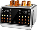 4 Slice Toaster, Wide Slots, Dual Touchscreens, Single Slice & Bagel Modes