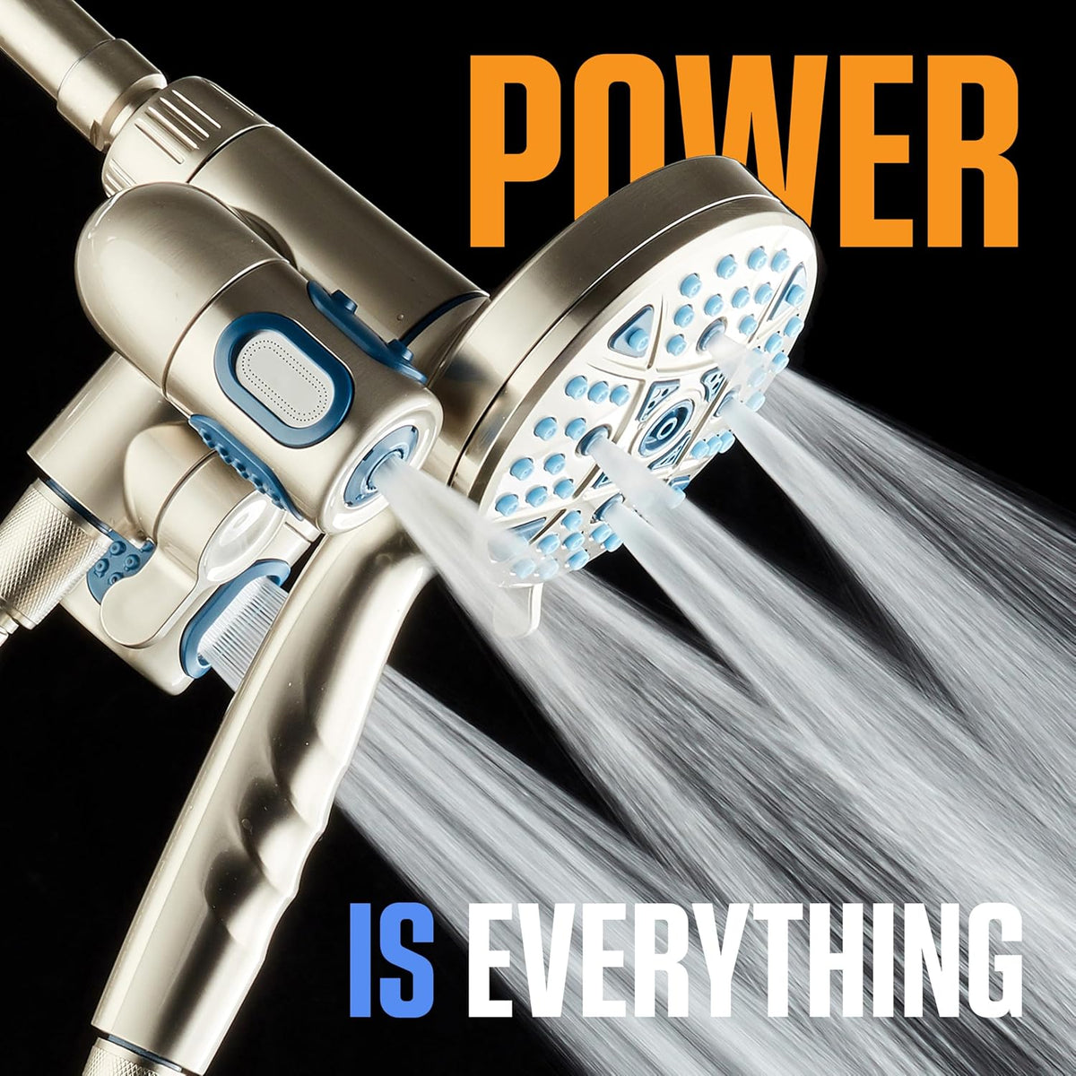 Polaris 208-Mode High Pressure Shower Head Combo with Hydro Arms