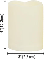 Outdoor Waterproof Battery Operated Flameless LED Pillar Candles
