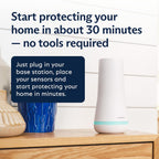 Simplisafe 11 Piece Wireless Home Security System Gen 3 with Wireless Indoor HD Camera - Optional 24/7 Professional Monitoring - No Contract - Compatible with Alexa and Google Assistant,White