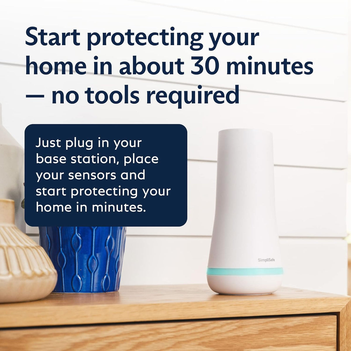 Simplisafe 11 Piece Wireless Home Security System Gen 3 with Wireless Indoor HD Camera - Optional 24/7 Professional Monitoring - No Contract - Compatible with Alexa and Google Assistant,White