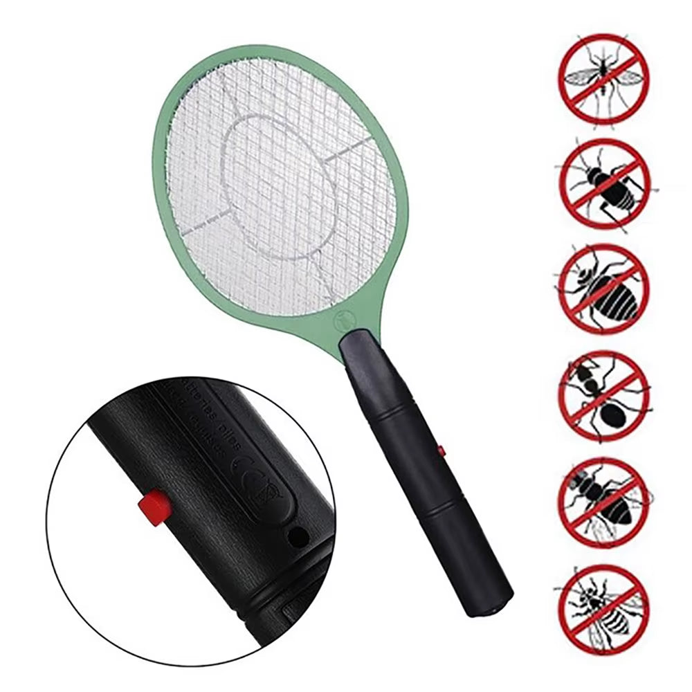 Electric Fly Insect Bug Zapper Bat Handheld Insect Fly Swatter Racket Portable Mosquitos Killer Pest Control for Bedroom Insects