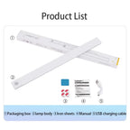 Motion Sensor Night Light USB Rechargeable Wireless Lamp under Cabinet Led Lights for Kitchen Cabinet Bedroom Wardrobe Lighting
