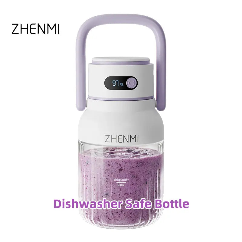 The Thoughtful Gift for Holidays & Birthday: ZHENMI Cordless Blender, 33Oz Bpa-Free, Perfect for Making Two-Serving Smoothies, Crushes Ice, USB Rechargeable – for a Fresh & Healthy Start as a Couple. Share Healthy Moments Together! Outdoor