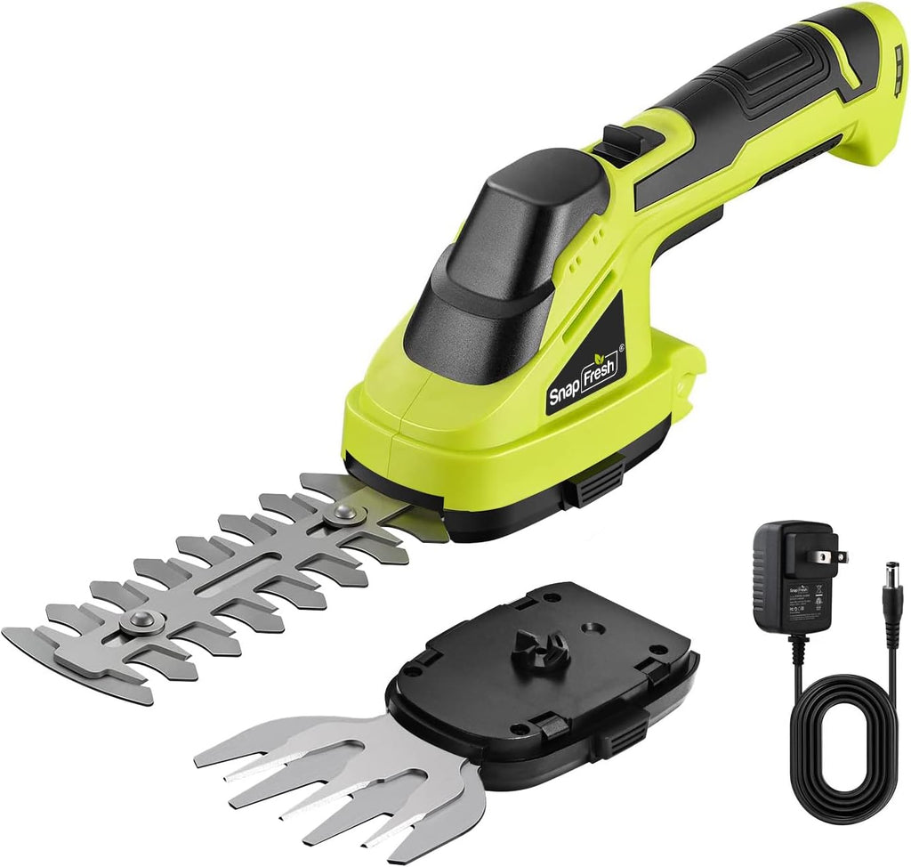 Cordless Grass Shear Bush Trimmer, 2 in 1 Handheld Hedge Trimmer(0.31"), 7.2V Electric Grass Trimmers, Lightweight Shrubbery Trimmers Battery & Charger Included, Shrub Trimmer for Garden