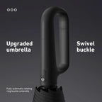 Automatic Folding Umbrella, 1 Count/60Pcs Portable Rain Umbrella with Loop Buckle, Windproof & Waterproof Umbrella for Men & Women